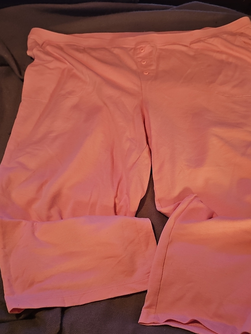 Faded Glory Pink Womes Stretch Leggings with Button Detail